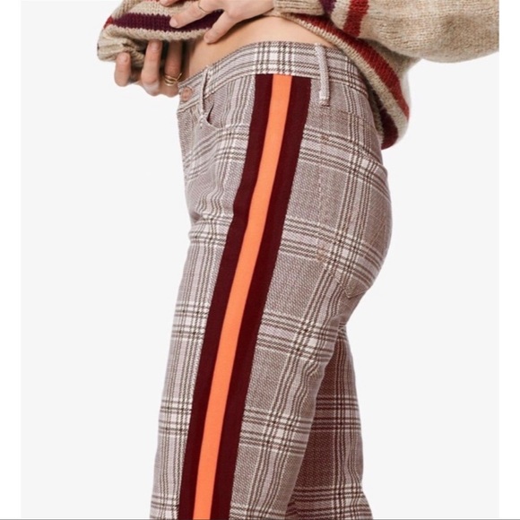 NWT Mother The Insider Plaid Print Ankle Pants - Picture 3 of 8